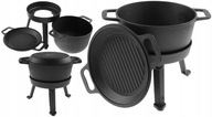 DOBYTKA 3v1, LIATINA, ČIERNA, 5L, pokrievka s funkciou grilu, OHNINC DOBYTKA 3v1, LIATINA, ČIERNA, 5L, pokrievka s funkciou grilu, OHNINC