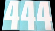 Štartovné čísla 15 cm biela 4 (1 číslica)