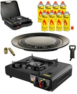 TURISTICKÝ PLYNOVÝ VARIČ + GRIL + 8xPLYN 3v1 TURISTICKÝ PLYNOVÝ VARIČ + GRIL + 8xPLYN 3v1
