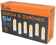 G9 LED žiarovka 5W 500lm Studená biela COB