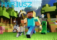 MINECRAFT Puzzle + Meno dieťaťa 252 EL - Box MINECRAFT Puzzle + Meno dieťaťa 252 EL - Box