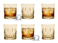6x NÍZKÝ MEDOVÝ POHÁR 280ml WHISKY NÁPOJ