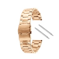 Oceľový náramok na hodinky – 20mm – ružový. zlato Oceľový náramok na hodinky – 20mm – ružový. zlato