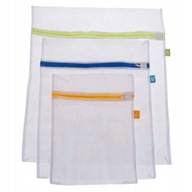 Sieťované vrecko na pranie spodnej bielizne, oblečenia, sada 3 ks
