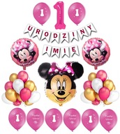 Sada balónikov Minnie Mouse 1. narodeniny + meno Sada balónikov Minnie Mouse 1. narodeniny + meno