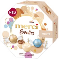 Merci Lovelies Biele čokoládové bonboniéry White Chocolate 185g z Nemecka Merci Lovelies Biele čokoládové bonboniéry White Chocolate 185g z Nemecka