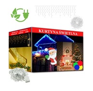 SVETELNÉ ZÁCLONY ICILES 200 LED LAMPY VIANOČNÉ VIANOČNÉ VIANOČNÉ DEKORÁCIE
