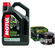 Olej MOTUL 5100 10W40 4L. + Filter HF147, Yamaha FZS600 Fazer, 98-04 Olej MOTUL 5100 10W40 4L. + Filter HF147, Yamaha FZS600 Fazer, 98-04