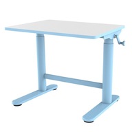 Kľukový písací stôl pre dieťa, modro-biely