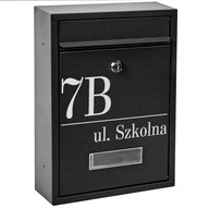 POŠTOVNÁ SCHRÁNKA ČIERNA RIB ČIERNA + VZOR NÁPISOV POŠTOVNÁ SCHRÁNKA ČIERNA RIB ČIERNA + VZOR NÁPISOV