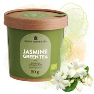 JASMINE GREEN TEA zelený listový čaj BIO jazmínový Brown House Tea JASMINE GREEN TEA zelený listový čaj BIO jazmínový Brown House Tea