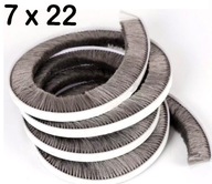 Odrážacia kefa, tesnenie skrine, 7x22 mm, LEPIDLO, 5 m Odrážacia kefa, tesnenie skrine, 7x22 mm, LEPIDLO, 5 m
