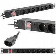 RACK LIST 19'' LANBERG 1U 10A 7X 230V PL 2M C14 RACK LIST 19'' LANBERG 1U 10A 7X 230V PL 2M C14