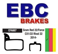 EBC podložky na bicykel (organické) SRAM Red 22 / For EBC podložky na bicykel (organické) SRAM Red 22 / For