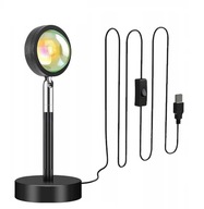 RGB LED LAMPA ZÁPADU SLNKA USB PROJEKTOR LAMPA 9 ZMENA FARIEB RGB LED LAMPA ZÁPADU SLNKA USB PROJEKTOR LAMPA 9 ZMENA FARIEB