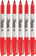 Permanentný popisovač Sharpie Fine 1mm červený x6