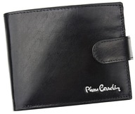 Malá pánska kožená peňaženka na zips Pierre Cardin Čierna ochrana RFID kartou