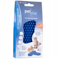 Pet+Me Soft Silicone Brush Blue - silikónová kefa pre psov s krátkou srsťou