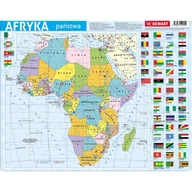 Afrika - politická mapa. Rámová skladačka
