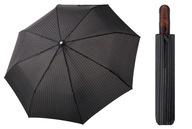 Automatický elegantný XL Doppler dáždnik 125cm ČIERNA so sivými pruhmi Automatický elegantný XL Doppler dáždnik 125cm ČIERNA so sivými pruhmi