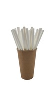 ekologické papierové slamky trubičky 8x210mm/250ks - biele