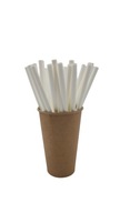 ekologické papierové slamky trubičky 8x210mm/250ks - biele ekologické papierové slamky trubičky 8x210mm/250ks - biele