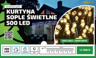 Vonkajšie cencúle 500LED 25m časovač osvetlenia vianočného stromčeka Vonkajšie cencúle 500LED 25m časovač osvetlenia vianočného stromčeka
