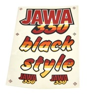 Samolepky Jawa 350 640 Black Style červené