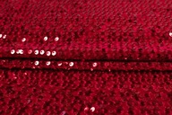 Úplet Velour Cuba Sequins Red 0,5 m PREMIUM Úplet Velour Cuba Sequins Red 0,5 m PREMIUM