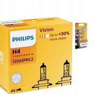 SET PHILIPS H4 VISIONPLUS +30% + W5W VISION +30