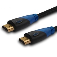 Savio CL-07 HDMI kábel 3m, nylonové opletenie, zlaté hroty, v1.4 high speed