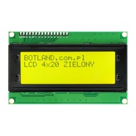 LCD displej 4x20 znakov zelený s konektormi