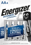 4x ENERGIZER Ultimate Lithium L91 1,5V AA batéria 4x ENERGIZER Ultimate Lithium L91 1,5V AA batéria
