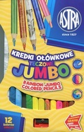 Jumbo dúhové ceruzky, 12 farieb