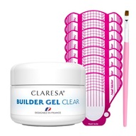 Claresa Clear Builder Gel 15g štetec na šablóny Claresa Clear Builder Gel 15g štetec na šablóny