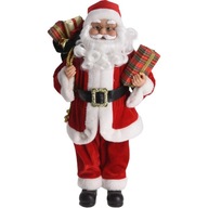 Santa Claus Vianočná ozdoba Dekoračná figúrka Santa Claus s darčekom 37cm