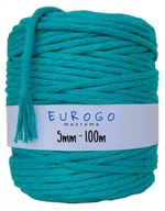 Bavlnená makrama struna Twisty Ecological Emerald 100m 5 mm Bavlnená makrama struna Twisty Ecological Emerald 100m 5 mm