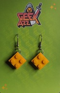 Lego náušnice z kociek, vzor 2x2 DIY Yellow Lego náušnice z kociek, vzor 2x2 DIY Yellow