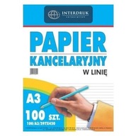 papier Kancelaria.A3 riadkový (100) INTERPRINT papier Kancelaria.A3 riadkový (100) INTERPRINT