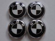 4x Emblémy Center Caps pre BMW 60 mm ráfiky, čiernobiele 4x Emblémy Center Caps pre BMW 60 mm ráfiky, čiernobiele
