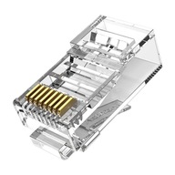 RJ45 modulárna zástrčka cat.5E UTP Vention IDBR0-50 priehľadné balenie RJ45 modulárna zástrčka cat.5E UTP Vention IDBR0-50 priehľadné balenie
