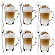 Poháre na Latte Macchiato + dlhé lyžičky SET hrnčekov na kávu Tadar Poháre na Latte Macchiato + dlhé lyžičky SET hrnčekov na kávu Tadar