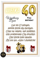 MD plagát priania rám A4 _ darček k 40. narodeninám MD plagát priania rám A4 _ darček k 40. narodeninám