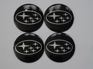 4x hliníkové nálepky na stredové kryty SUBARU 56 mm, čierne 4x hliníkové nálepky na stredové kryty SUBARU 56 mm, čierne