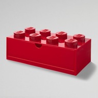 Lego stolová zásuvka 8 tehlovo červená 40211730