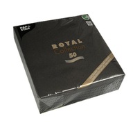 Royal Premium obrúsky hrubé, 100% celulóza, 40x40, čierne, 50 ks.