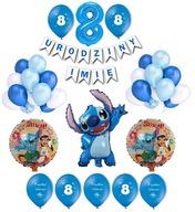 Súprava balónov Lilo & Stitch 8 narodeninový banner