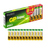 GP Super AAA batérie alkalické 12x malé prsty