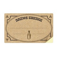 Nálepky na fľaše Etikety PRL Kraft 24 ks Personalizované 6x10cm Ekologické Nálepky na fľaše Etikety PRL Kraft 24 ks Personalizované 6x10cm Ekologické