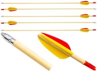 5x Arrow Poe Lang 24" drevený hladký hrot 5x Arrow Poe Lang 24" drevený hladký hrot